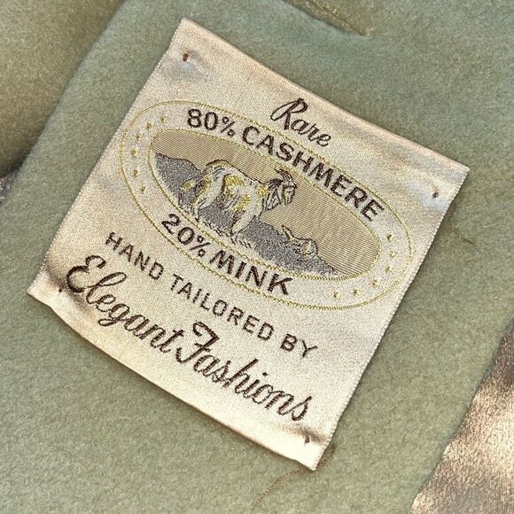 Vintage Late 1950's - Early 1960's Cashmere and Mink ￼Coat Unbranded - Picture 13 of 15